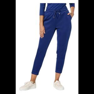 Joy Collection Women's Luxe Performance Scuba Stretch Chic Jogger Navy - Regular